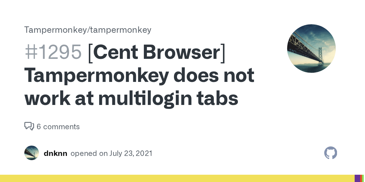 [Cent Browser] Tampermonkey does not work at multilogin tabs · Issue