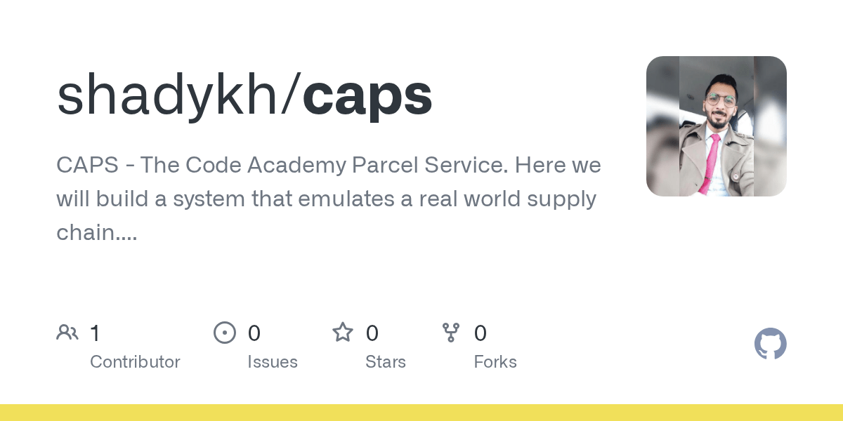 GitHub shadykh/caps CAPS The Code Academy Parcel Service. Here we
