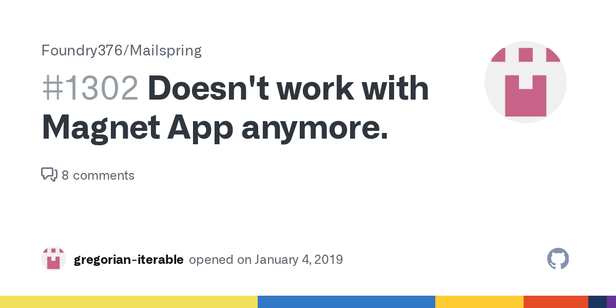 Doesn't work with App anymore. · Issue 1302 · Foundry376