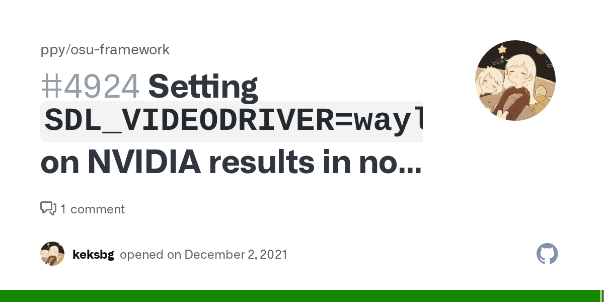 Setting `SDL_VIDEODRIVER=wayland` on NVIDIA results in no output