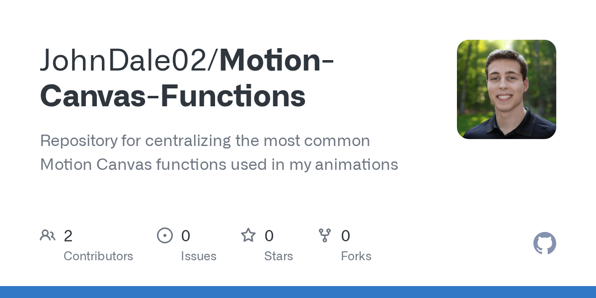 GitHub JohnDale02/MotionCanvasFunctions Repository for