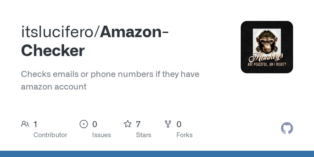 GitHub itslucifero/AmazonChecker Checks emails or phone numbers if