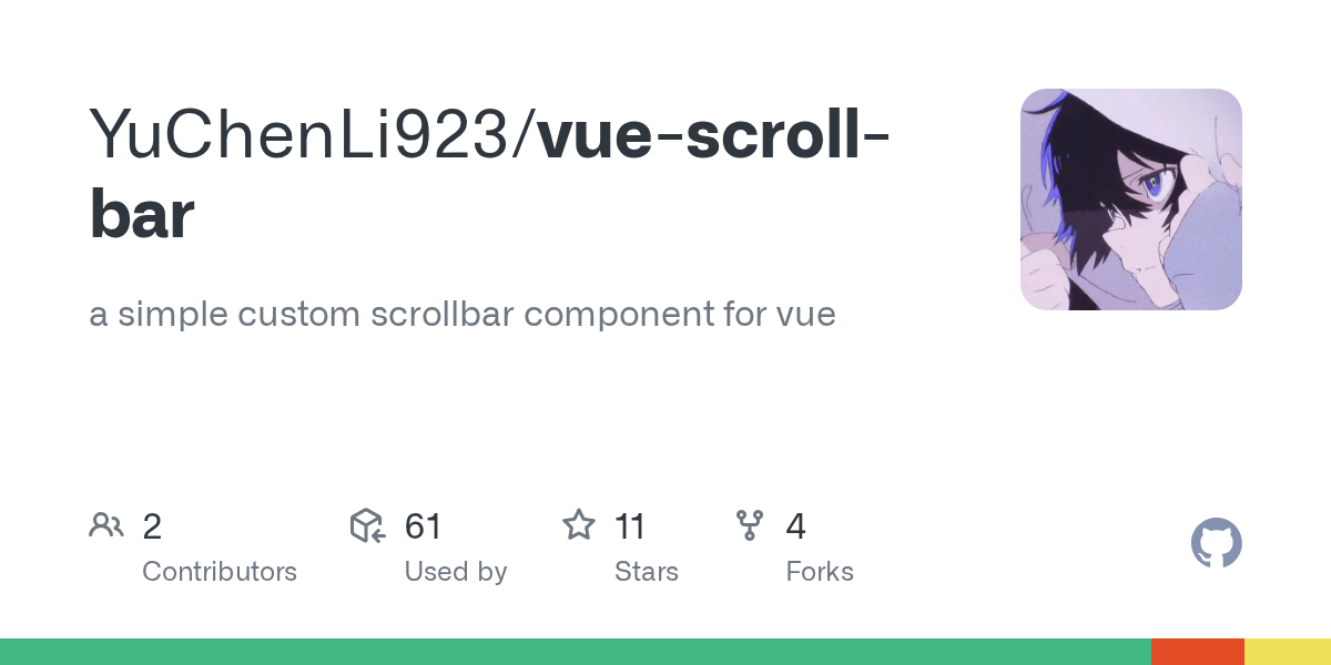 GitHub YuChenLi923/vuescrollbar a simple custom scrollbar