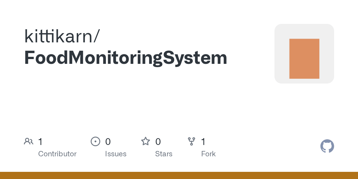 GitHub kittikarn/FoodMonitoringSystem