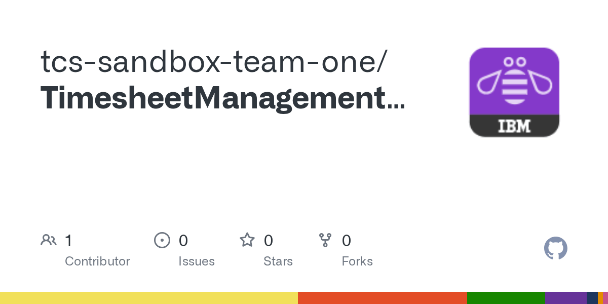GitHub tcssandboxteamone/TimesheetManagementAppmonolithic
