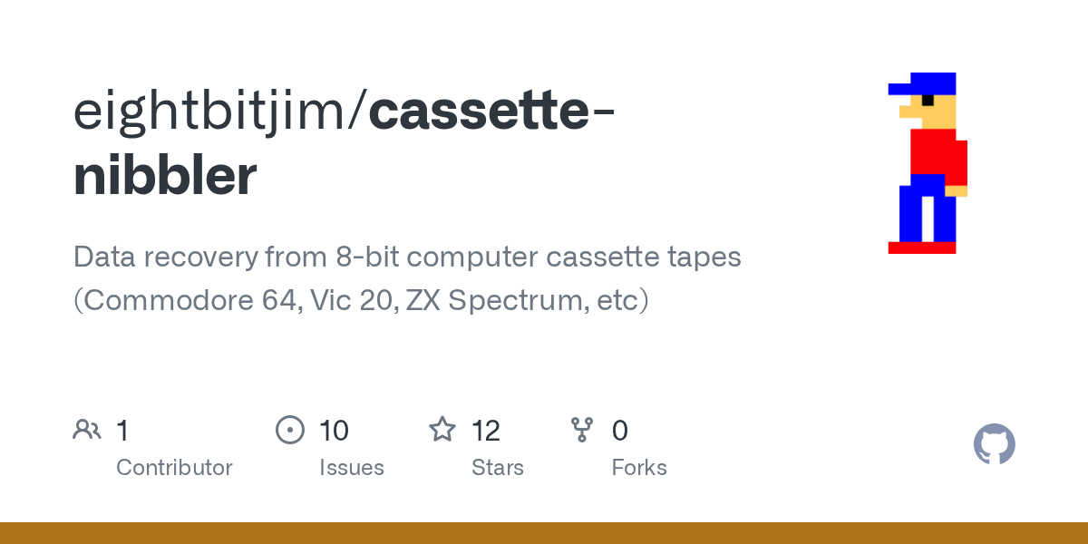 GitHub eightbitjim/cassettenibbler Data recovery from 8bit