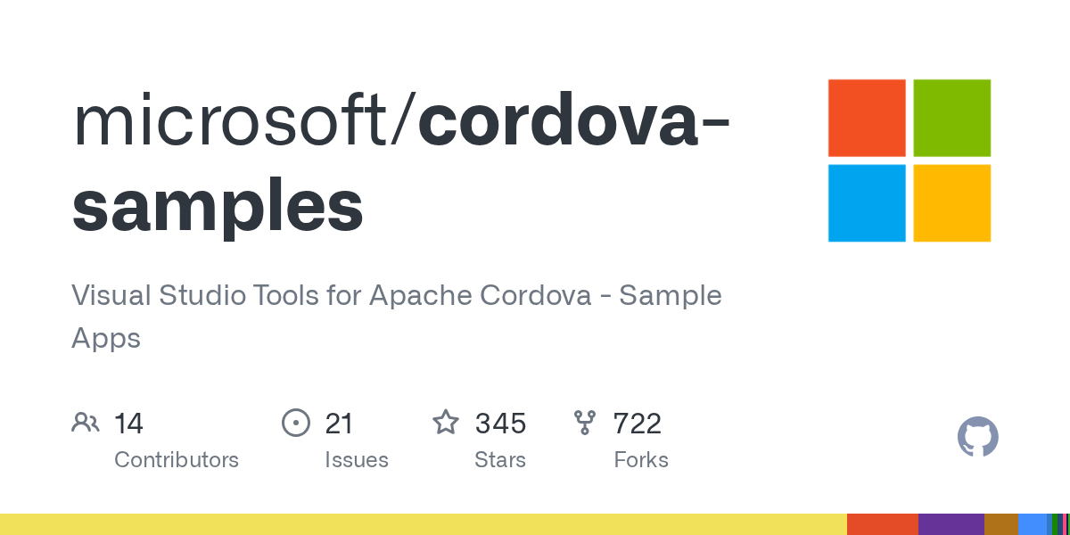 GitHub microsoft/cordovasamples Visual Studio Tools for Apache