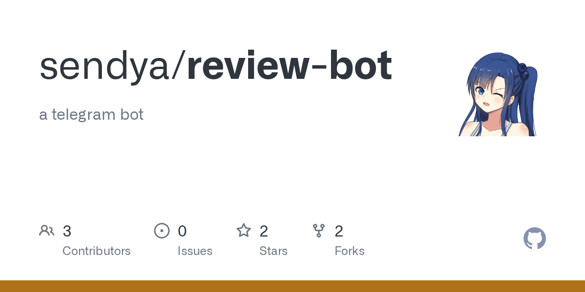 GitHub sendya/reviewbot a telegram bot