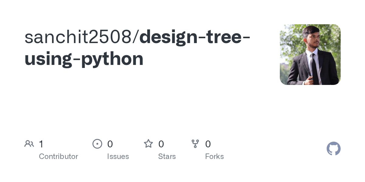 GitHub sanchit2508/designtreeusingpython