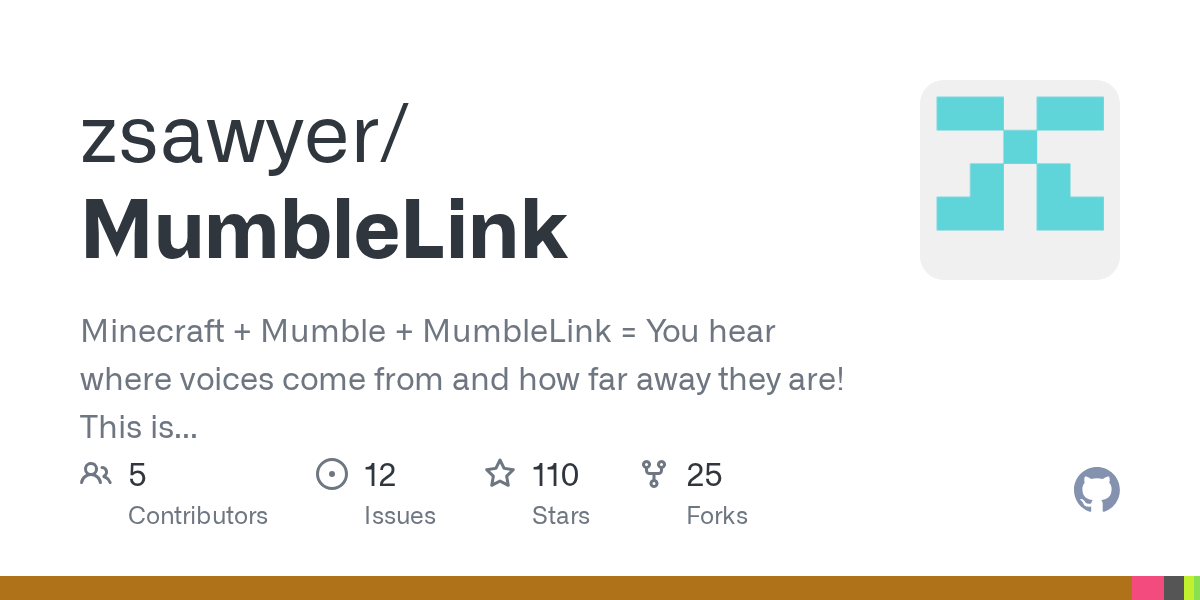 GitHub zsawyer/MumbleLink Minecraft + Mumble + MumbleLink = You hear