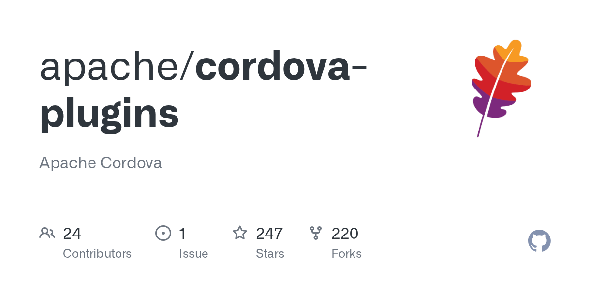 GitHub apache/cordovaplugins Apache Cordova