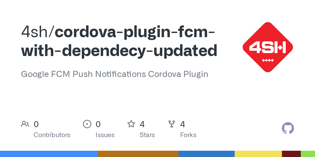GitHub 4sh/cordovapluginfcmwithdependecyupdated Google FCM Push