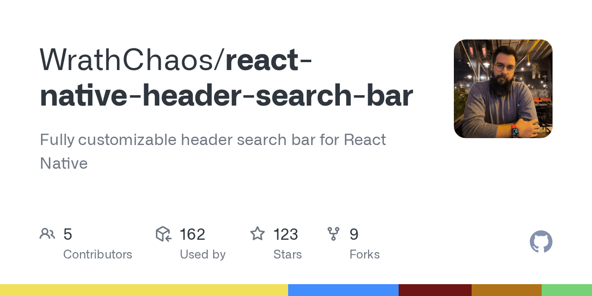 GitHub WrathChaos/reactnativeheadersearchbar Fully customizable