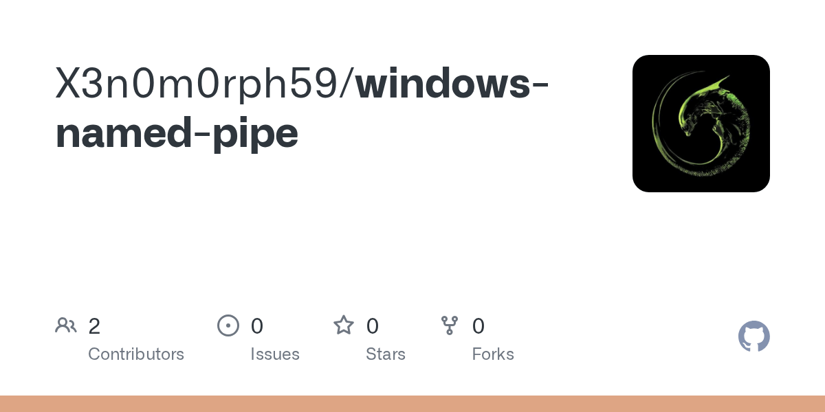 GitHub X3n0m0rph59/windowsnamedpipe