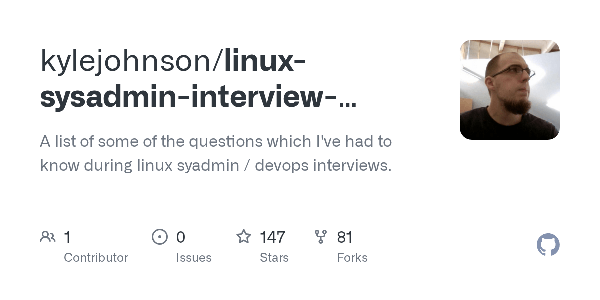 linuxsysadmininterviewquestions/test.md at master · kylejohnson