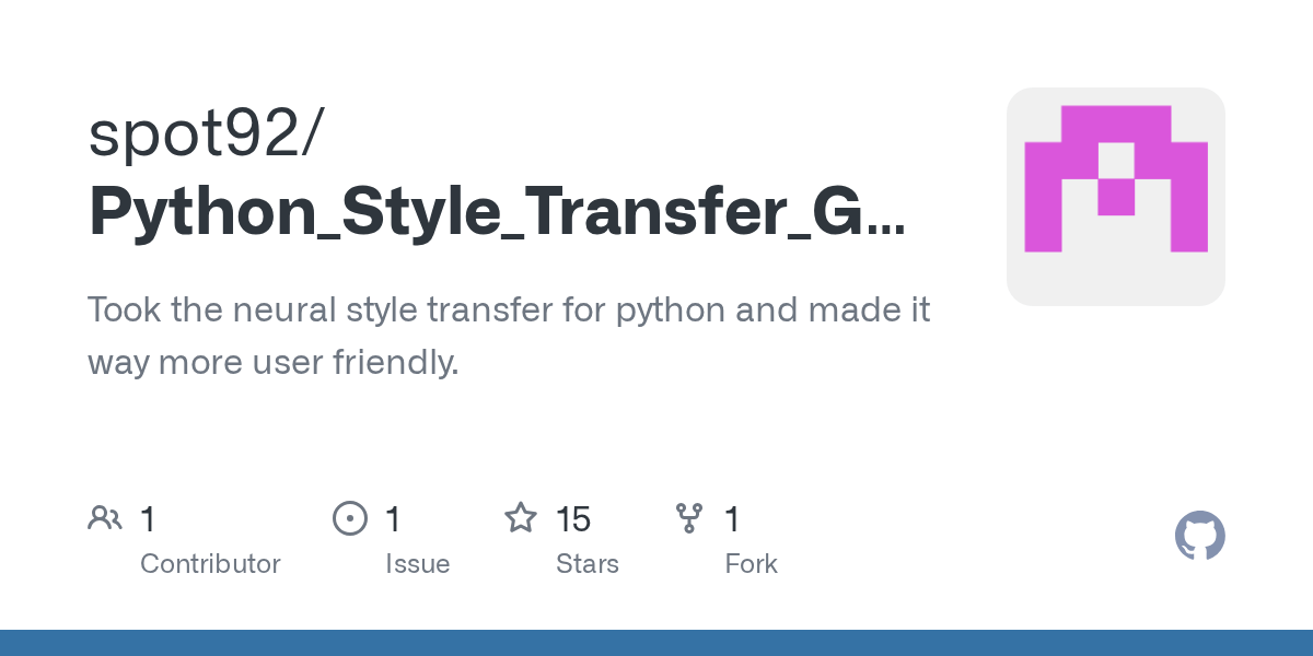 GitHub spot92/Python_Style_Transfer_GUI Took the neural style