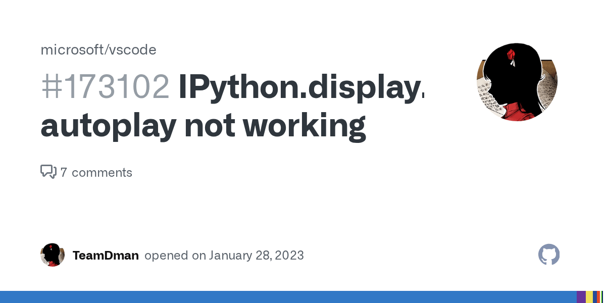 IPython.display.Audio autoplay not working · Issue 173102 · microsoft