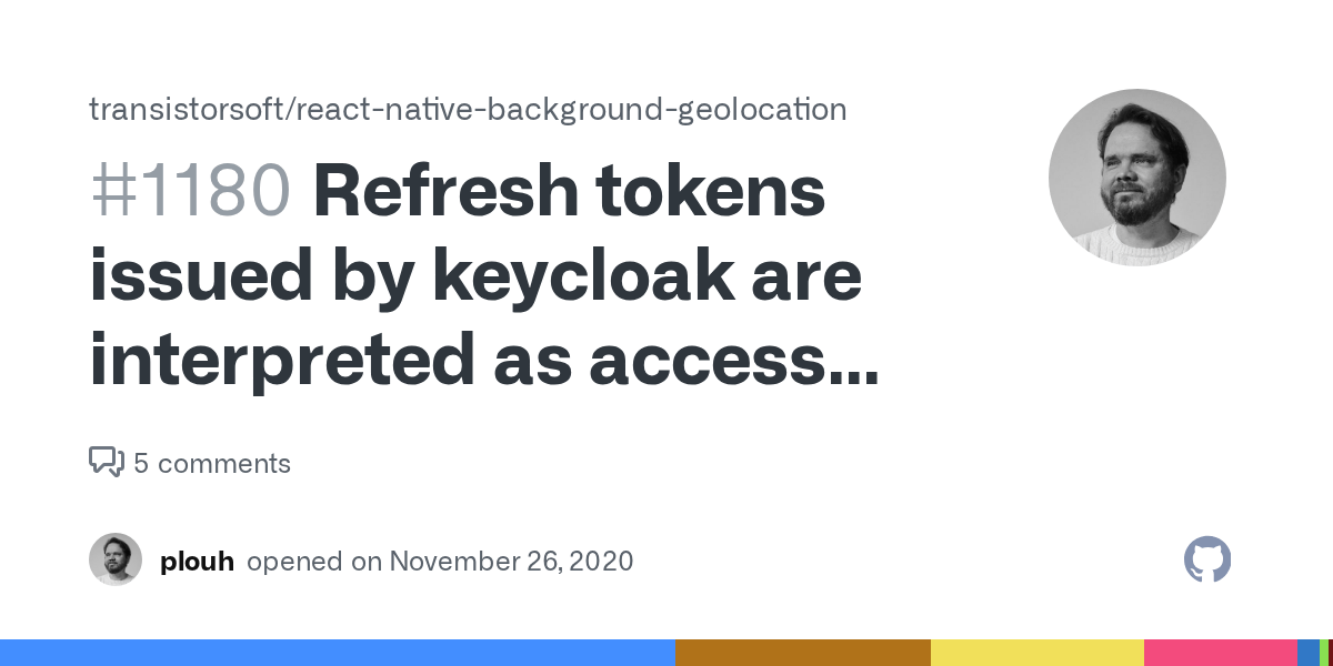 Refresh tokens issued by keycloak are interpreted as access tokens