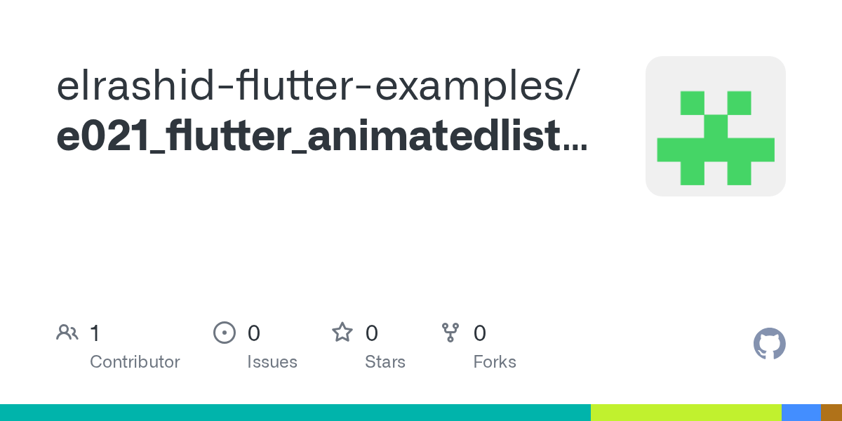GitHub elrashidflutterexamples/e021_flutter_animatedlist
