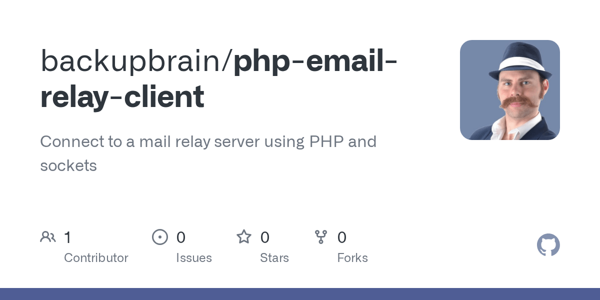 GitHub backupbrain/phpemailrelayclient Connect to a mail relay