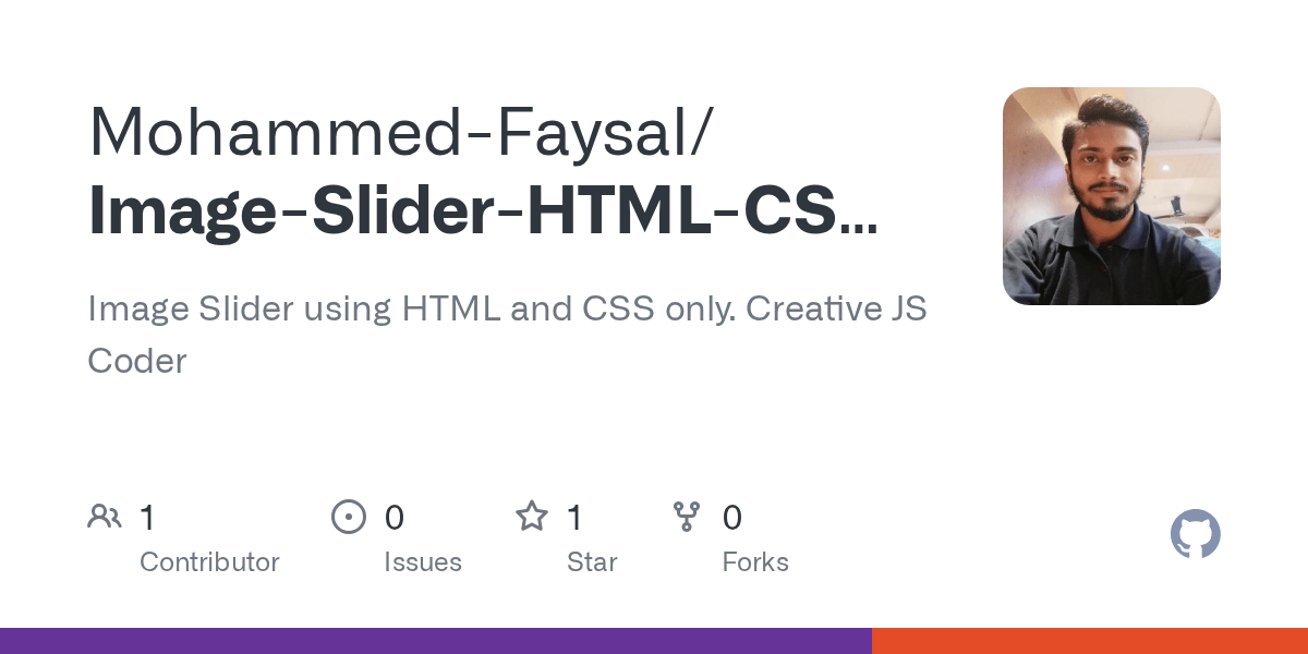 GitHub MohammedFaysal/ImageSliderHTMLCSSonly Image Slider using