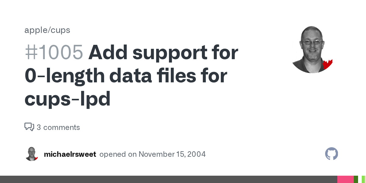 Add support for 0length data files for cupslpd · Issue 1005 · apple
