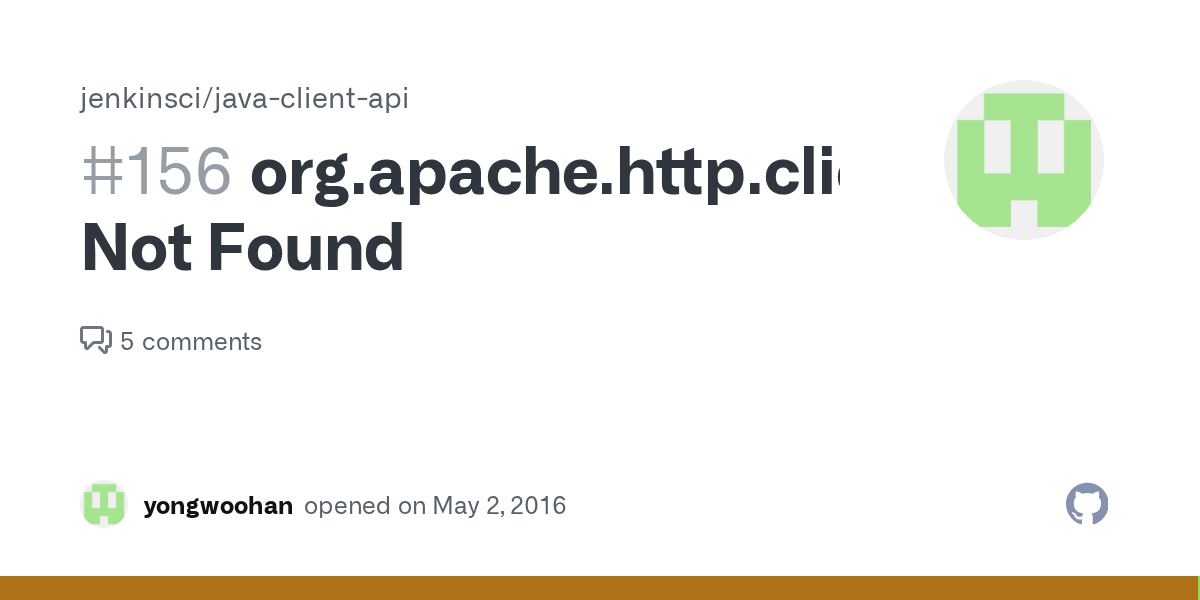 org.apache.http.client.HttpResponseException Not Found · Issue 156