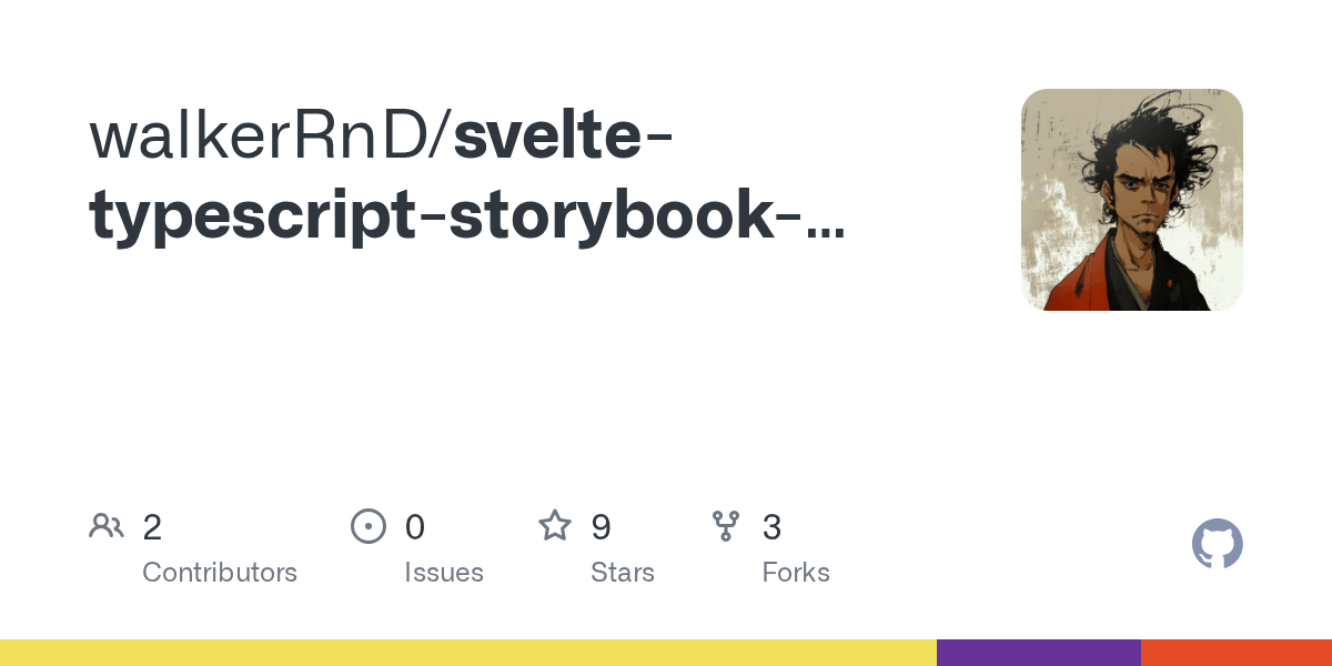 GitHub walkerwalks/sveltetypescriptstorybooktemplate