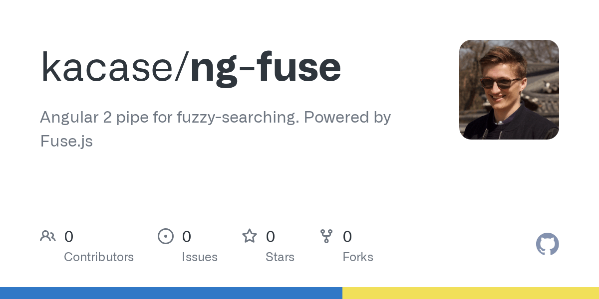 GitHub kacase/ngfuse Angular 2 pipe for fuzzysearching. Powered by