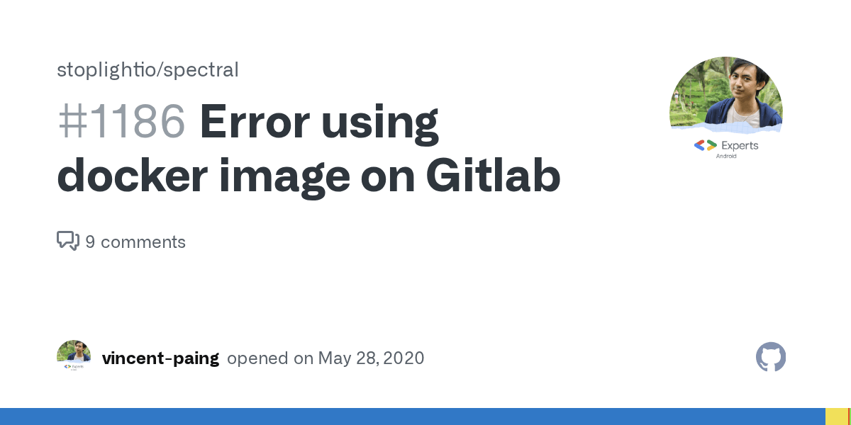 Error using docker image on Gitlab · Issue 1186 · stoplightio/spectral