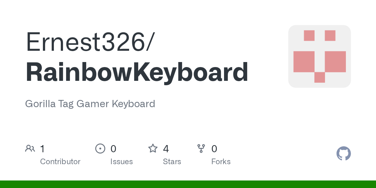 GitHub Ernest326/RainbowKeyboard Gorilla Tag Gamer Keyboard