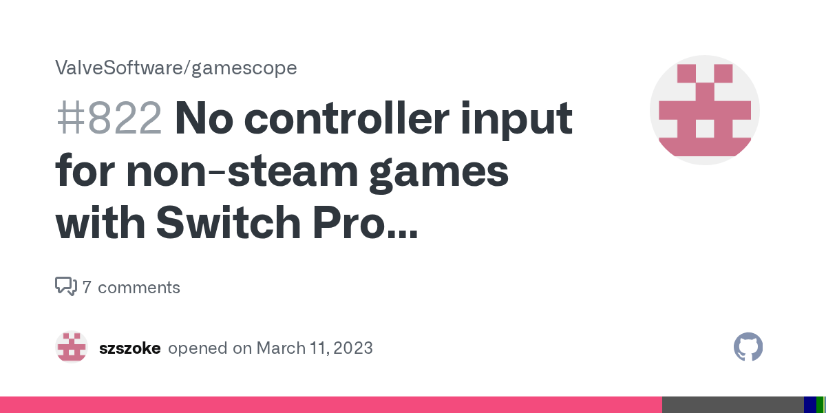 No controller input for nonsteam games with Switch Pro Controller