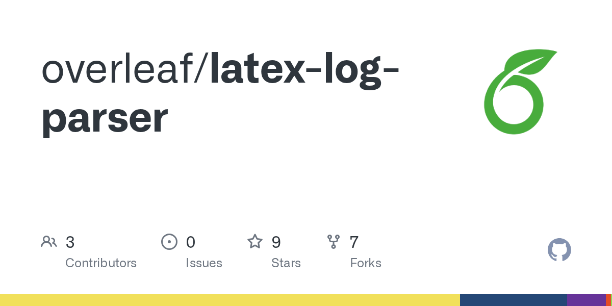 GitHub overleaf/latexlogparser