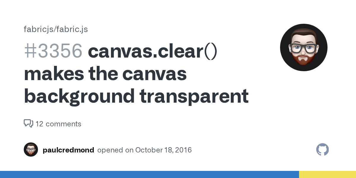 canvas.clear() makes the canvas background transparent · Issue 3356
