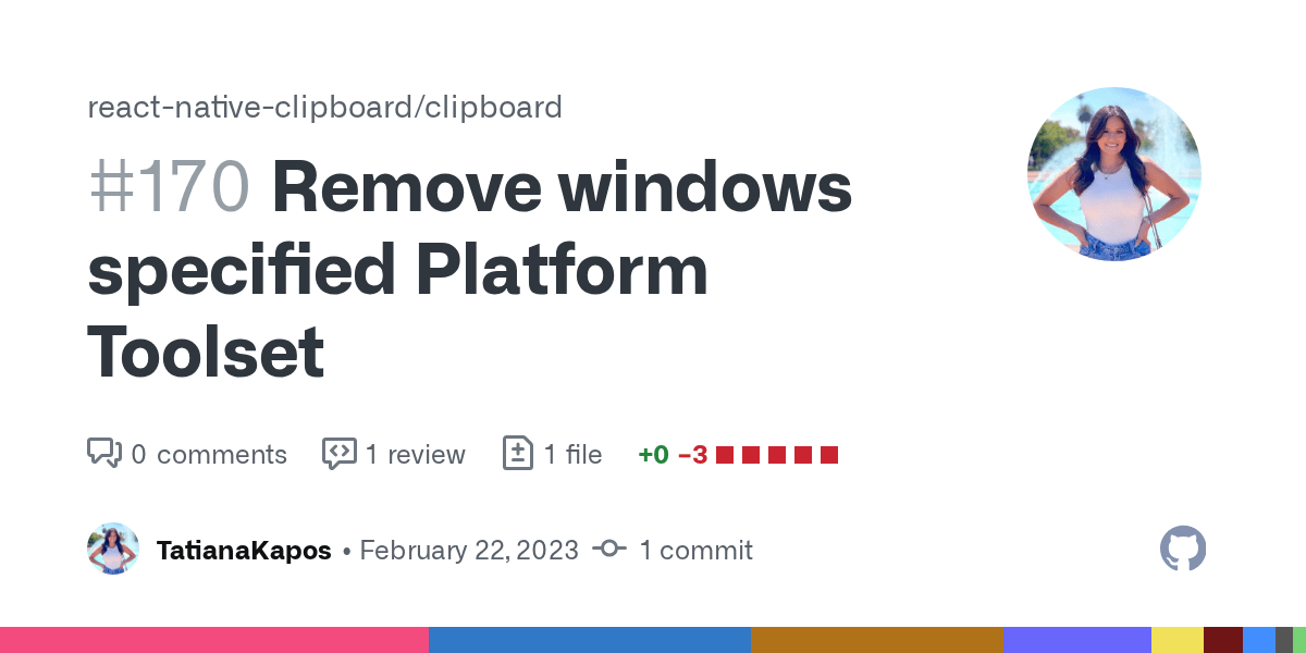 Remove windows specified Platform Toolset by TatianaKapos · Pull