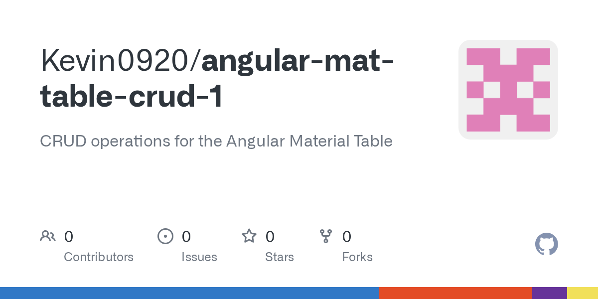 GitHub Kevin0920/angularmattablecrud1 CRUD operations for the