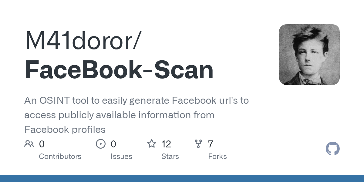 GitHub - M41doror/FaceBook-Scan: An OSINT tool to easily generate