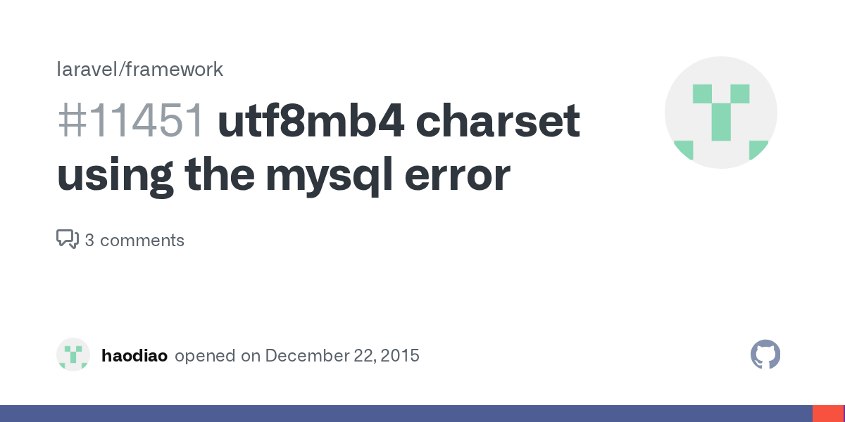 utf8mb4 charset using the mysql error · Issue 11451 · laravel/framework · GitHub