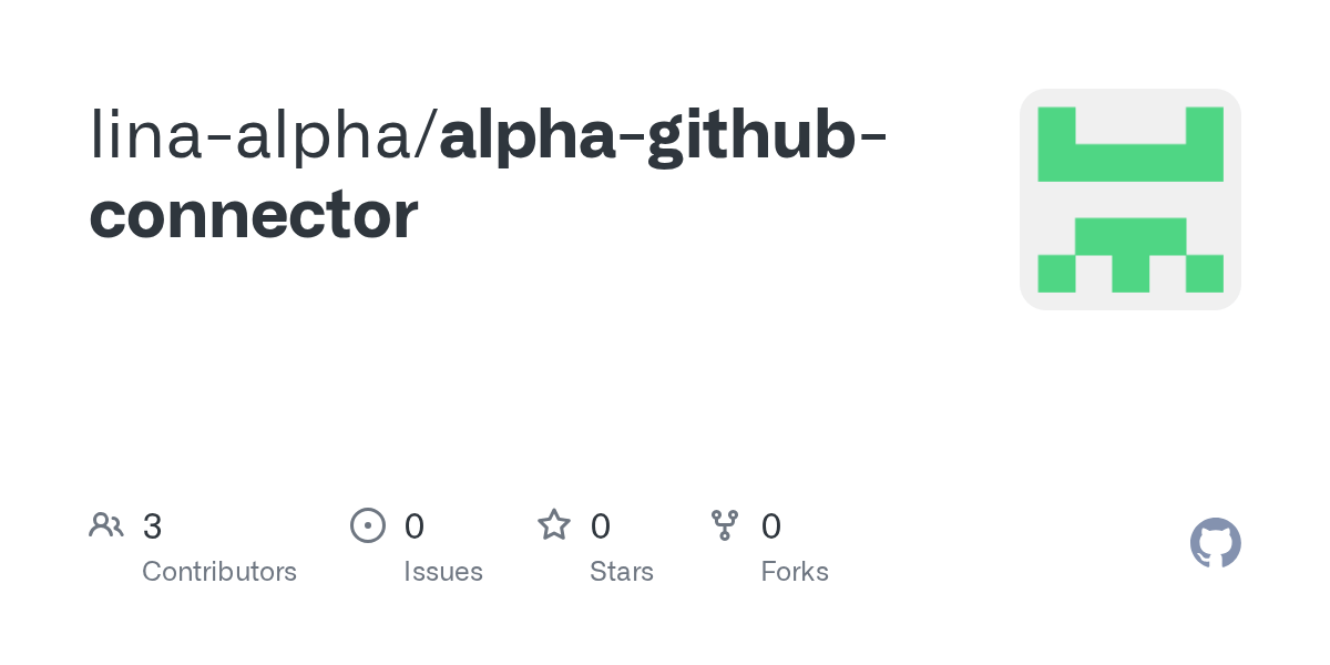 GitHub linaalpha/alphagithubconnector