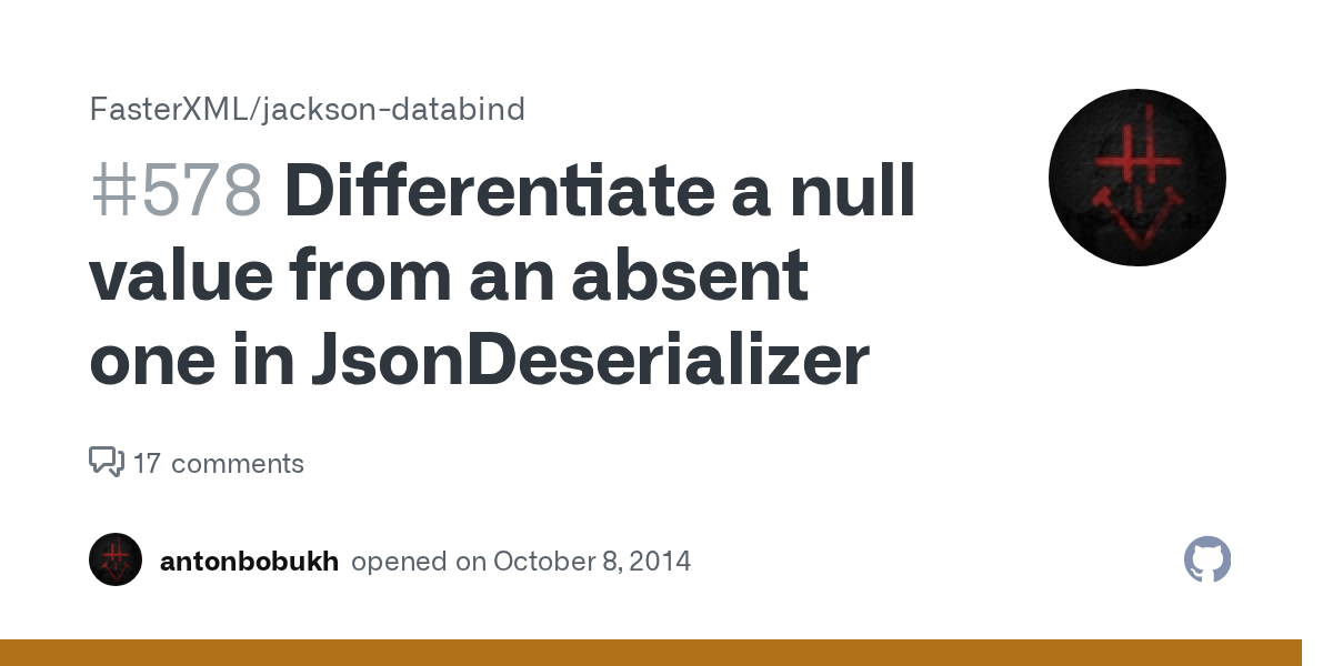 Differentiate a null value from an absent one in JsonDeserializer