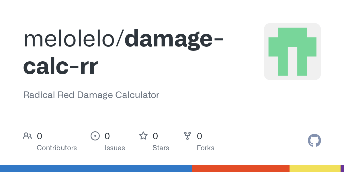 GitHub melolelo/damagecalcrr Radical Red Damage Calculator