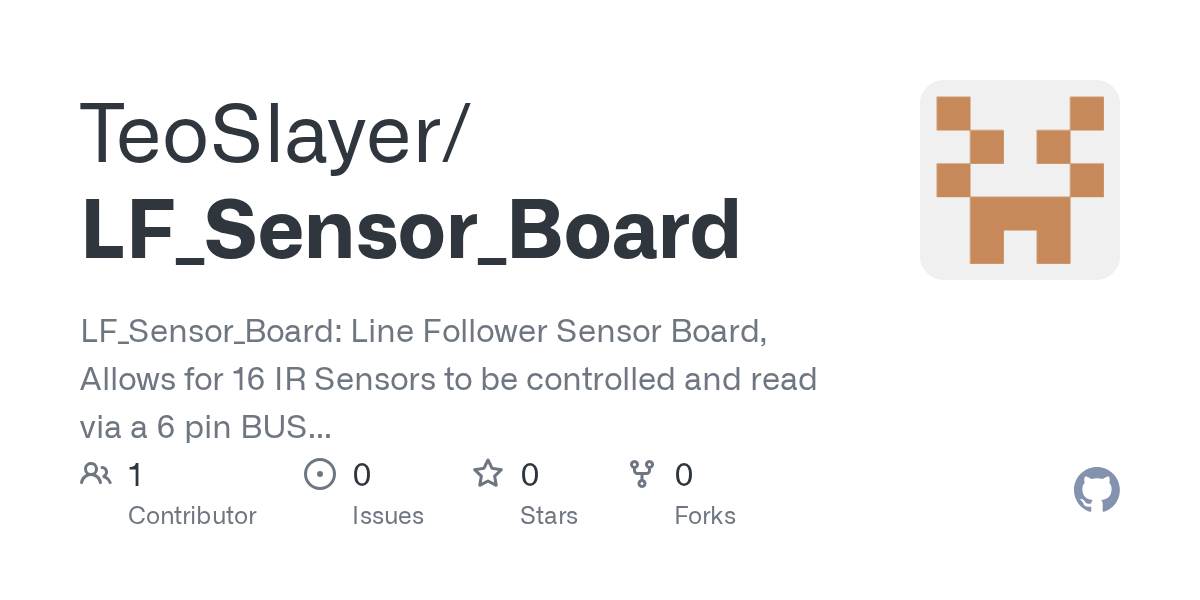 GitHub TeoSlayer/LF_Sensor_Board LF_Sensor_Board Line Follower