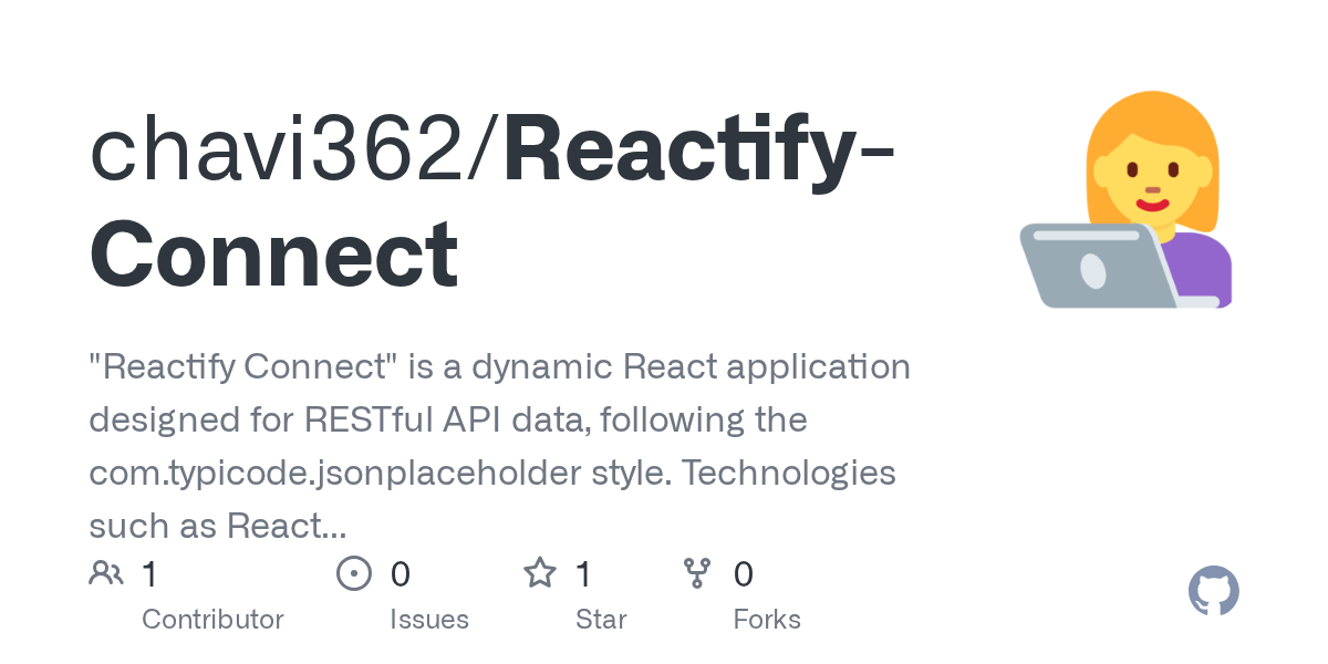 GitHub chavi362/ReactifyConnect "Reactify Connect" is a dynamic