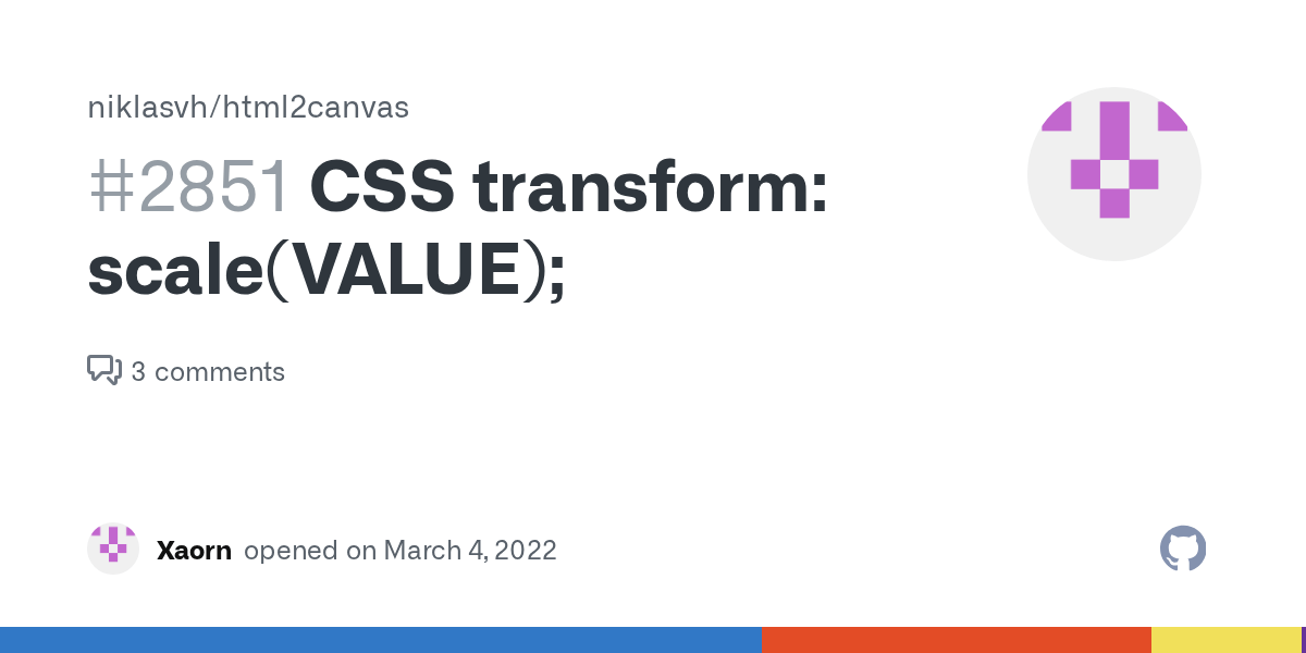 CSS transform scale(VALUE); · Issue 2851 · niklasvh/html2canvas · GitHub