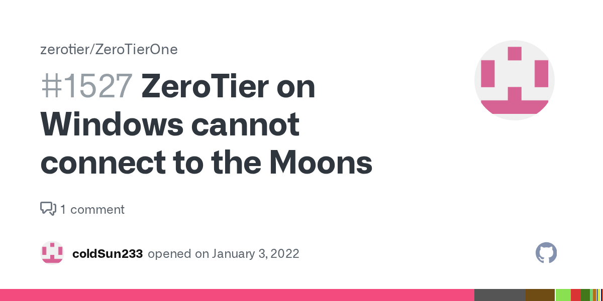 ZeroTier on Windows cannot connect to the Moons · Issue 1527