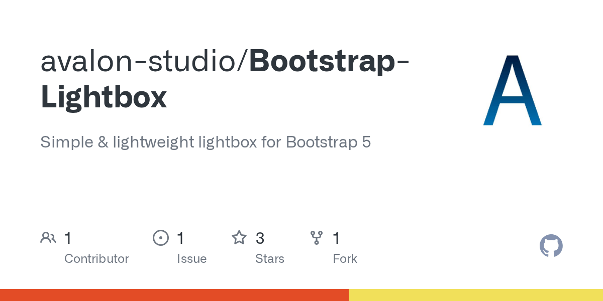 GitHub avalonstudio/BootstrapLightbox Simple & lightweight
