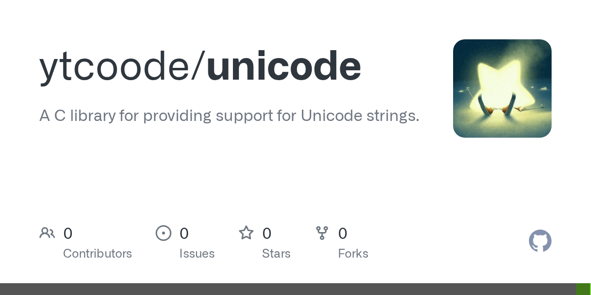GitHub ytcoode/unicode A C library for providing support for Unicode