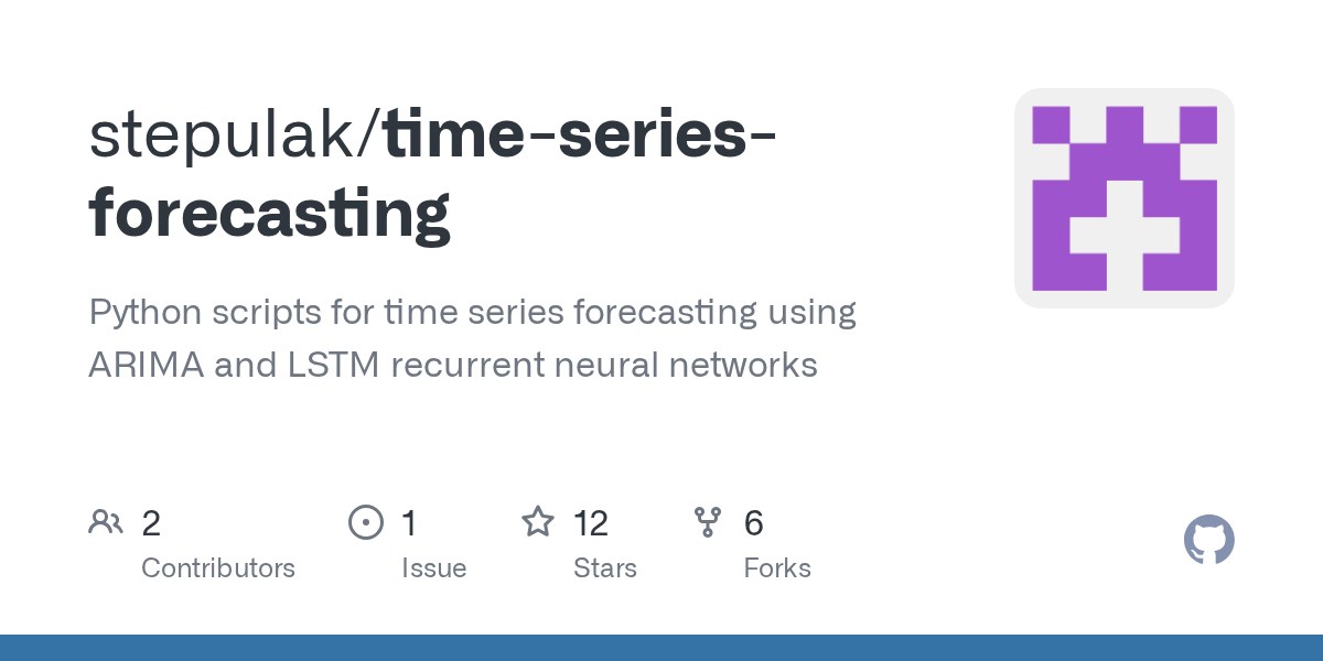 GitHub stepulak/timeseriesforecasting Python scripts for time