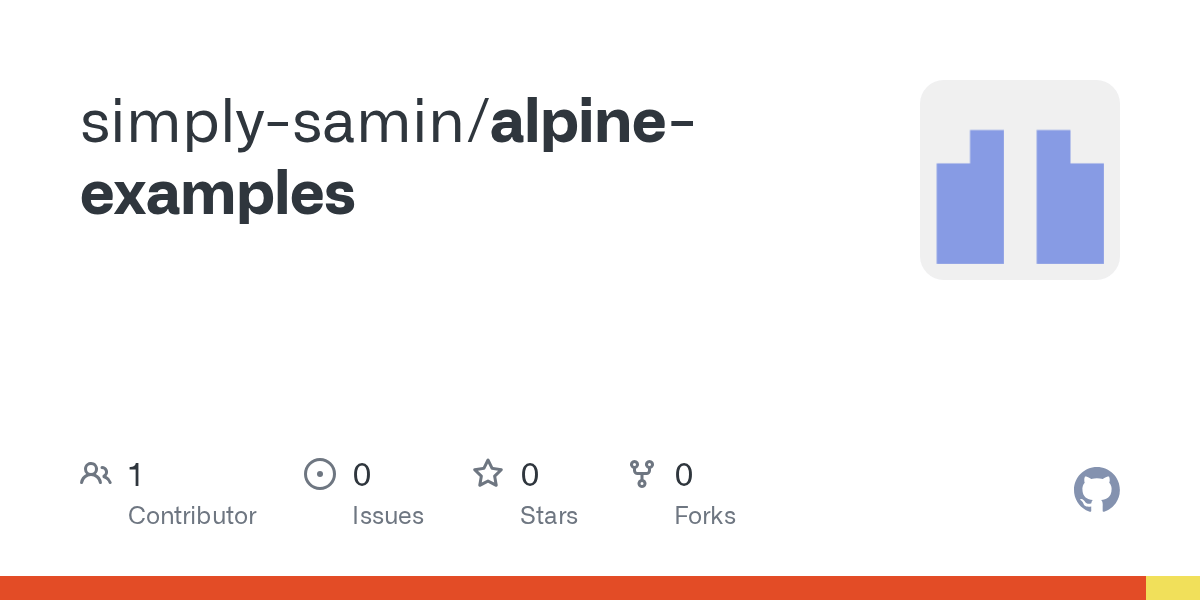 GitHub simplysamin/alpineexamples