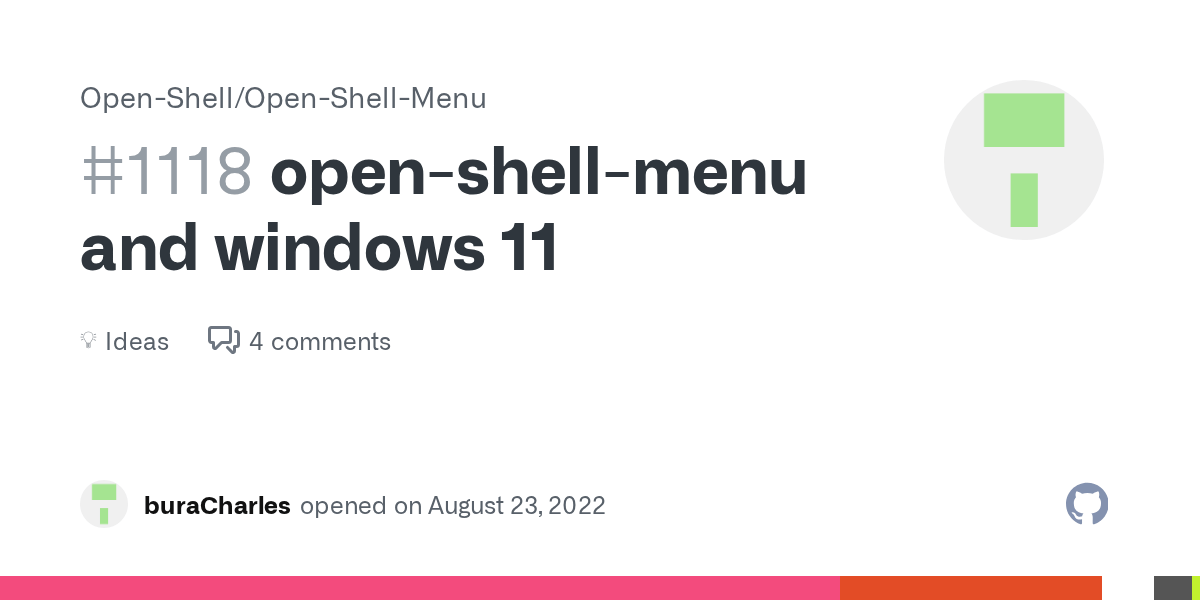 openshellmenu and windows 11 · OpenShell OpenShellMenu
